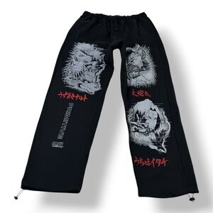Primitive x Naruto Shippuden Black Graphic Sweatpants Mens Medium Itachi Naruto